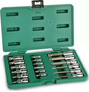 JUEGO COPAS SATA C/PUNTAS 1/4-1/2 18PZ 09051