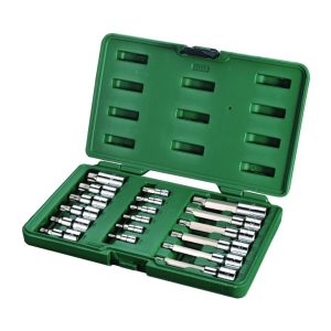 JUEGO COPAS SATA CON PUNTAS TORX 1/4-1/2 18PZ 09052