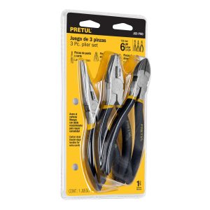 JUEGO ALICATE ELECTRICO PRETUL 6 3PZ 22975