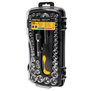 JUEGO COPAS PRETUL 1/4 Y 3/8 39PZ 23969