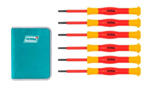 JUEGO DESTORNILLADOR TOTAL DE PRECISION AISLADO 1000V 6PZ