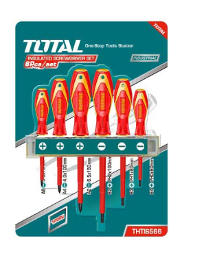 JUEGO DESTORNILLADORES TOTAL AISLADO 1000V 6PZ THTIS566