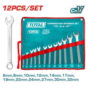 JUEGO LLAVE COMBINADAS TOTAL 12PZ THT1022122 (6MM A 32MM)