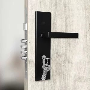 CERRADURA KL ENTRADA PRINCIPAL NEGRA KIT6000-4