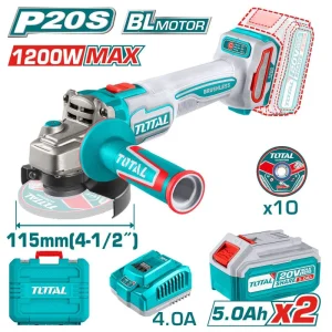 PULIDORA TOTAL INALAMBRICA 4 1/2 2BATERIAS 5AH UTAGLI2120252